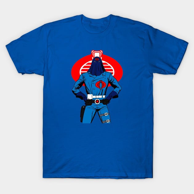 Cobra Commander - Cartoon Colors T-Shirt by BigOrangeShirtShop